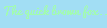 Image with Font Color A2FBB0 and Background Color A2DEF4